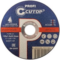 Диск отрезной FIT по металлу профессиональный Т41-125*1,0*22,2 Cutop 39983т