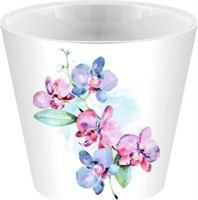 Горшок LONDON Orchid Deco D160 для цветов 1,6л Голубая орхидея арт.ING6196ГЛ-16