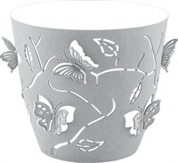 Горшок LUCKY FRIDAY д/цветов Boho/BUTTERFLIES 5,3л D225мм круг,песочн-сер/белыйLF1014ПС/101410048-10