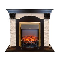 Каминокомплект REALFLAME Dublin Rock (античный орех) Fobos Lux Bl-S