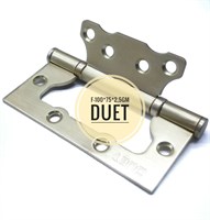 Петля универсальная накладная Бабочка мат. золото (латунь) DUET FF-100*75*2,5GM