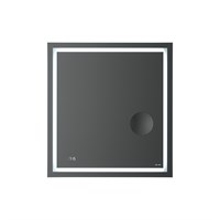 Зеркало AM.PM универсальное с контурной LED-подсветкой,часами, косметич. зеркалом 65см M91AMOX0653WG