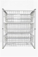 Полка металлическая 6- ярусная сеточная Kits 6 tier wire basket drawer shelf