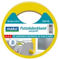 Скотч MAKO для штукатурных работ 38ммх33м (до 70°С) желтый 832437
