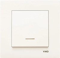 Выключатель VIKO KARRE KREM с подсветкой 91990031 арт.363-36020