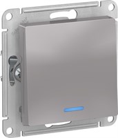 Выключатель AtlasDesign 1-кл.подсв сх1а, 10АХ, механизм алюминий ATN000313