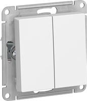 Выключатель AtlasDesign 2-кл. сх5, 10АХ, механизм белый ATN000151