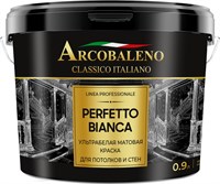 Краска матовая РАДУГА Perfetto bianca для потолков и стен 0,9 л A126NN09