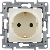 Розетка LEGRAND Etika 2К+З на винтах (слоновая кость) 672321