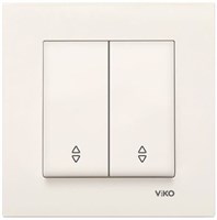 Выключатель VIKO KARRE KREM 2-х клавишный 90960117 арт.363-36080