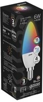 Лампа GAUSS LED Свеча E14 6W RGBW+диммирование 103101406
