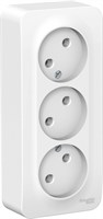 Розетка SCHNEIDER ELECTRIC Blanca 3-я О/У б/з/к б/шт изол. Пл. белый BLNRA000311