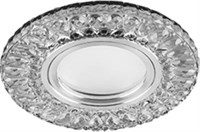 Светильник потолочный Feron встр.светод.подсв.15LED*2835 SMD4000K MR16 50W G5.3 бел,хром CD906 28849