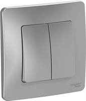 Выключатель WESSEN BLANCA BLNVS010503 2-кл С/У (cх.5), 10А, 250B, алюминий
