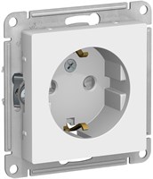 Розетка WESSEN AtlasDesign с з/к со шт.16А, механиз белый ATN000145