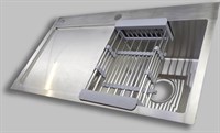Кухонная мойка 780*430 арт.ST-ASD7843BRR матовый хром, правая