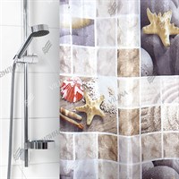Шторы для ванной комнаты Полиэстер Камни 180*180см 6666/1563-1