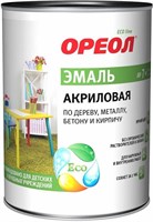 Эмаль ОРЕОЛ акрил белая глянц 1,9кг 3071
