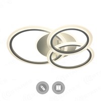 Люстра ESTARES управляемая светодиодная SONNE 90W 4R-RC-600*530*120-WHITE/WHITE-220-IP20