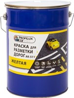 Краска КВИЛ акриловая для разметки дорог желтая 25кг