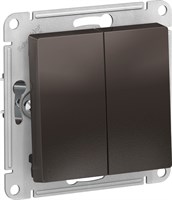 Выключатель AtlasDesign 2-кл. сх5, 10АХ, механизм мокко ATN000651