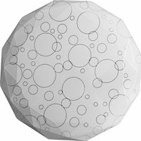 Светильник ЗАРЯ потолочно-настенный LED 18W 6400К 300мм ультратонкий многоугольник Кружок 0207-0201