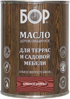 Масло БОР деревозащитное для террас и садовой мебели красное дерево 0,64 кг