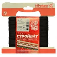 Шнур СТРОЙБАТ капрон.хоз.быт с сердеч. 6,0мм черный (15м) 12458/2745066