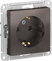 Розетка AtlasDesign с з/к 16А, механиз мокко ATN000643