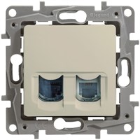 Розетка LEGRAND Etika 2хRJ45 5E UTP (слоновая кость) 672355