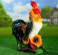 Фигура садовая ХОРОШИЕ СУВЕНИРЫ Петух малый с подсолнухом МИКС 4428244