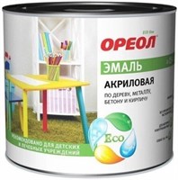Эмаль ОРЕОЛ акриловая матовая голубая 0,9кг 32337-14