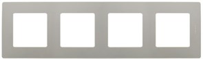 Рамка LEGRAND Etika 4 пост. (светлая галька) 672524