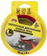 Лента AVIORA двуст. сверхпроч. клейкая 15мм*3м, на акр.осн.прозр. УФ-стойка 303-013