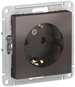 Розетка WESSEN AtlasDesign з/к со шт, 16А, мех карбон ATN001045