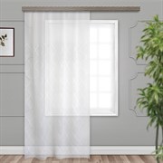 Штора тюль диамант 500*275 см с вышивкой молочный 46337