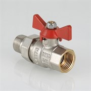 Кран Valtec шаровый с полусгоном нр-вр 1 1/4 рукоятка  бабочка  VT.227