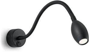Подсветка настенная Feron AL7720 3W 3700К 230V 210Lm IP20 чёрный 60*60*370 корпус алюминий 41229