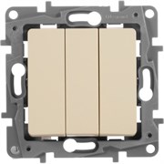 Выключатель LEGRAND Etika 3х-клав. 10АX авт. (слоновая кость) 672313
