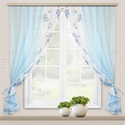 Комплект штор для кухни Арина голубой 70081
