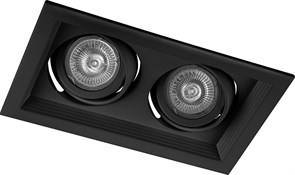 Светильник потолочный FERON встраиваемый DLT202 2*50W MR16 G5.3 черный 32442