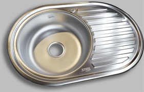 Кухонная мойка 770*500 ST-P7750AL хром, левая