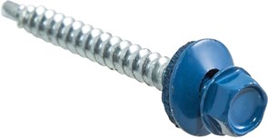 Саморезы СТРОЙБАТ кровельные с буром 4,8x50 (синий 40 шт) 304650