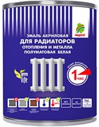Эмаль РАДУГА-178 для металла и радиаторов полуматовая 1кг