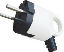 Вилка SIRIUS В-3200 с кольцом с заземлением белая 16А 250В