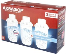 Фильтр АКВАФОР сменный модуль В100-5 (бакт) 3шт