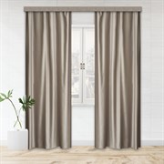 Штора портьерная жаккард однотонный темно-бежевый 190*275 2шт. 106297