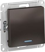 Выключатель AtlasDesign 1-кл.подсв сх1а, 10АХ, механизм мокко ATN000613