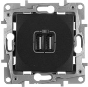Розетка LEGRAND Etika 2хUSB (антрацит) 672694