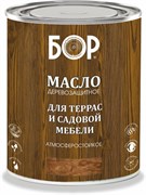 Масло БОР деревозащитное для террас и садовой мебели тик 0,64 кг